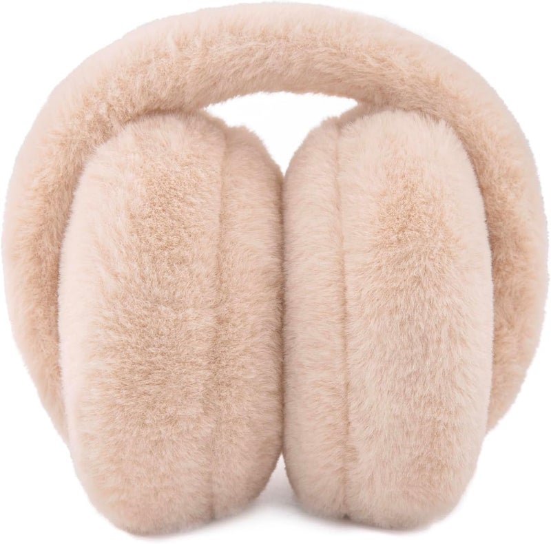 YATANAM Women Ear Muffs Winter Girls White Earmuffs Fuzzy Kids Black Ear Muff Cute Fluffy Ear Warmers Foldable Ear Covers Boy - Image 2